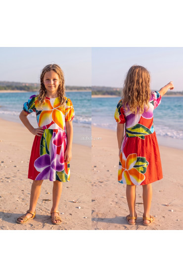 Hand Painted Rayon Kids Dress Hand Painted Rayon Kids Dress